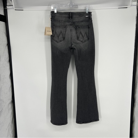 Mother The Weekender Dark Denim High Waist Flare Jeans in Wanted Black 30 NWT - Picture 7 of 12